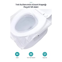 Tek Kullanımlık Klozet Kapağı Poşeti - 50 Adet Beyaz