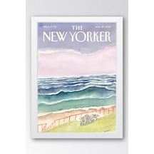 The New Yorker Çerçeveli Tablo August 29 2016 - Dalgalı Denize Bakan Çocuklar Tablosu
