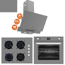 Ferre Afm Tech Greyon D065-SA + FM2210 + FM7710 Ultra Sessiz Silenart Gri Ankastre Set