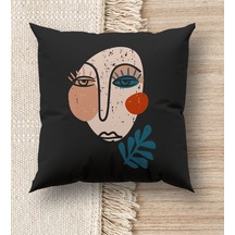 Bk Gift Modern Art Tasarımlı Premium Kumaş Siyah Kırlent Yastık, Ev Hediyesi, Ev Dekorasyonu, Dekoratif Hediye-3 Diğer