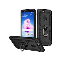 Huawei P Smart Kılıf Vega Tank Standlı Yüzüklü Mıknatıslı