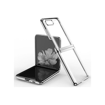 Samsung Uyumlu Galaxy Z Flip 4 Kılıf Fold Element Kapak Gümüş
