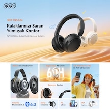 H2s Lite 6.0 Bluetooth Kulaklık Enc Net Çağrı - Çift Cihaz 40 Mm Dinamik Sürücü - 60 Saat Dinle Beyaz 50 x 22