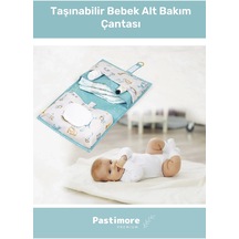 Premium Pratik Kolay Taşınabilir Şık Görünüm 3 Cepli Bebek Alt Bakım Çantası