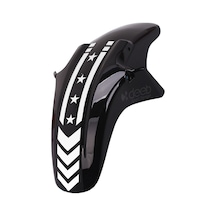 Motosiklet Çamurluk Yıldız Sticker Mat Beyaz - 2 ADET