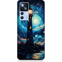Xiaomi Mi 12t Pro Uyumlu Silikon Kılıf Ay Işığında Yalnız Deniz Feneri