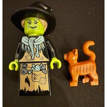 Orjinal Lego Minifigür Witch With Cat