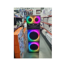 200w Büyük Boy Hoparlör 130cm 2 Adet Kablosuz Karaoke Mikrofonlu Şarjlı Bluetooth Speaker