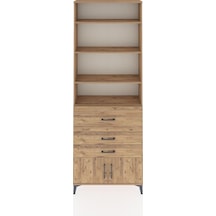 Arges Dolap 3 Raflı 2 Kapaklı Tek Askılı 88x30x243 Çam-çam Çam