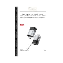 Özel Üretim Çok Amaçlı Aparat Bilgisayar Aparatı Hdmı To Vga Video Dönüştürücü Adaptör Gb014 1080p
