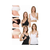 Parlingerie 7li Emzirme Hastane Seti Siyah-Beyaz