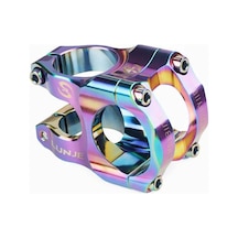 Lunje Alüminyum 31,8mm Mtb Freeride Gidon Boğazı Bisiklet Gidon Boğazı Rainbow Oil Slick Renk Boğaz Turuncu
