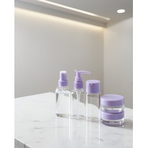 5 Parça Seyahat Banyo Seti 30 Ml Şeffaf Taşınabilir