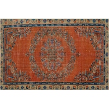 Klasık Modern Vıntage Eskıtme El Dokuma Halı 142 X 212 Cm 9687