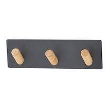 Cbtx 3 Kancalı Punch Free Manyetik Asma Rafı Karbon Çelik Kayın Şapka Anahtar Asma Kancası Siyah