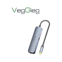Veggieg Type-c Pd 100w 5 Portlu 4k 60hz Hdmı Gigabit Ethernet Usb 3.0 Çoklayıcı Hub
