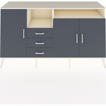 Kronos Konsol 5 Raflı 3 Çekmeceli 3 Kapaklı 176x59x99 Aytaşı-antrasit Antrasıt - Aytası
