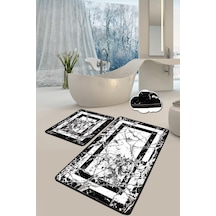 Marmor 2 Li Set Banyo Halısı Paspas Çok Renkli