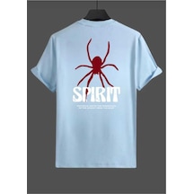Kozia Outdoors Malkoçbey Spırınt Baskılı Overisze Unisex Basic T-shirt Bebe Mavi