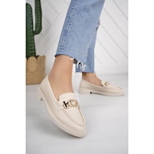 Nesilshoes Nesil Shoes Süha 254 Bej Anatomik Kadın Lofer