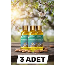 Tatlı Badem Yağı 3x20 Ml %100 Saf Soğuk Sıkım Nemlendirici Saç Ve Cilt Bakımı Vitamin 60 ML
