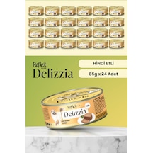 Reflex Plus Delizzia / Kıyılmış Hindi Etli Yetişkin Kedi Maması 85g X 24 Adet