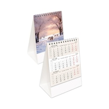 2026 Mevsimler Piramit Masa Takvimi Dikey Masaüstü Takvim 12x19,5 Cm