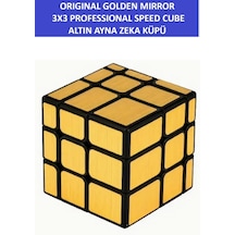 Zetconcept 3x3 Altın Rengi Aynalı Zeka Küpü, Profesyonel Hız Küpü, 3x3 Golden Mırror Ayna Küp - Standart