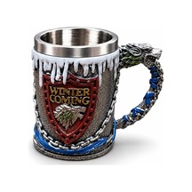 Game Of Thrones Tasarımlı 3d Paslanmaz Çelik Kupa Bardak Alk6507 Çok Renkli
