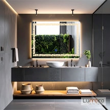 Gleamira Günışığı Lazer Kumlamalı Lavabo & Banyo Aynası Dokunmatik Sensörlü 70 X 45