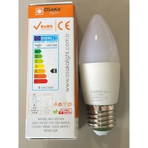 5 Adet Osaka E 27 Led Buji 9w 50w 810 Lümen 6500 Kelvin Beyaz