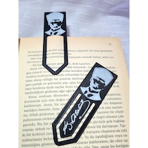 3d Atatürk Imzalı Ve Atatürk Baskılı Kitap Ayracı/ Atam/fanart