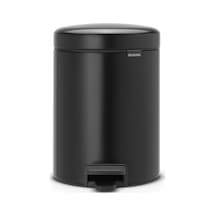 Brabantıa - Newıcon Matt Black Pedallı Çöp Kutusu 2x2l