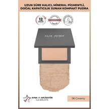 Kompakt Pudra - 12 Saate Kadar Kalıcılık - Soğuk-nötr Cilt Alt Tonu - Compact Powder 06 Creamy Diğer