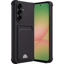 Ankaverse Samsung Galaxy Uyumlu A36 Kılıf Kelvin Kartvizitli Silikon - Siyah
