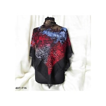 Soft İpek Desenli Flamlı Kotton Eşarp 407-116 Çok Renkli