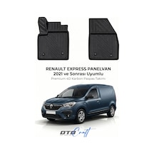 Otocraft Renault Express Pv 2021+ Araca Özel 4d Karbon Oto Paspas Havuzlu Tam Set