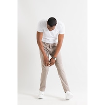 Ecer Slimfit Beli Lastikli İplikli İnce Yazlık Kumaş Jogger Pantolon 001