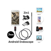 5 Metre 2In1 Micro Usb Yılan Endoskop Kamera Sert Kablo Su Geçirm (397247959)