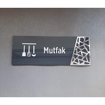 Antrasit Silver Pattern Seri Mutfak Kapı Isimliği