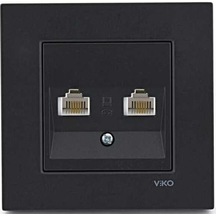 Viko Novella Siyah Data-Nümeris Priz Çerçeveli