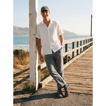 Lcw Vision Yeşil Regular Fit %100 Keten Erkek Pantolon