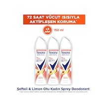 Kadın Sprey Deodorant Seftali&limon Otu Antiperspirant 72saat Kesintisiz Üstün Koruma 150mlx3