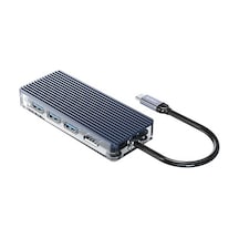 Orico WB-6RJ 6 Portlu USB 3.0 100W RJ45 1000 Mbps HDMI Çoklayıcı HUB Gri