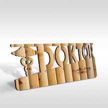 Kişiye Özel Mesleki Doktor Ahşap Masa İsimliği model E19