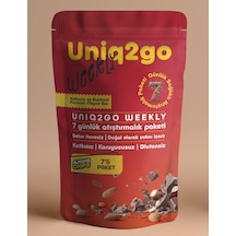 Uniq2go Weekly Kakaolu ve  Bademli Proteinli Meyve Bar 7 Adet 50 G