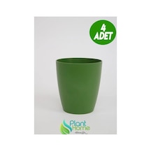 Dekoratif Koyu Yeşil Orkide Saksısı - 4 Adet Set  - 12 Pot Üretim Saksısına Uygun