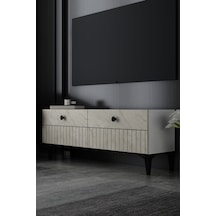 120dhdts7bt İlay Lazer Desenli Tv Sehpası Beyaz-traverten
