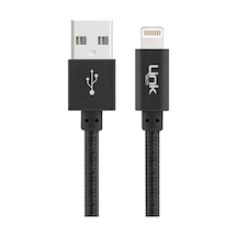 Linktech K544 30 CM Safe Lightning Usb Örgü Metal Data Şarj Kablosu