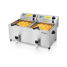 Öztiryakiler Of10ds Elektrikli Tahliye Vanalı 10+10 Litre Fritöz 220v